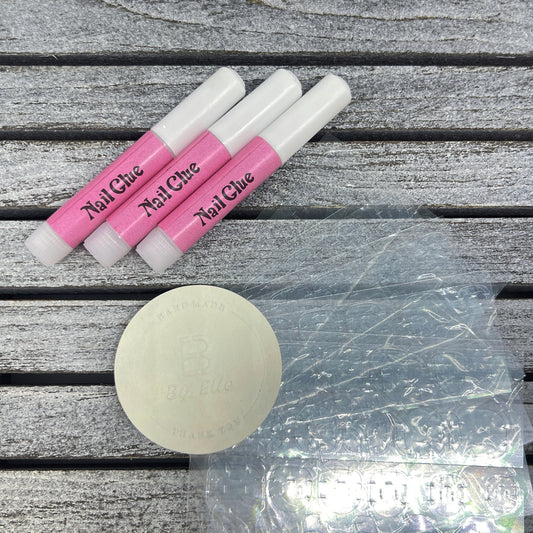Combination Adhesive Tabs (5 Sheets) & Nail Glue (2g x 3 Tubes)